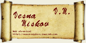 Vesna Miškov vizit kartica